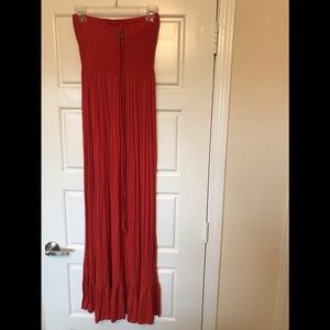Maxi dress. Orange. Large
